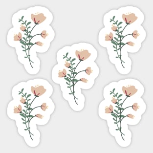 Pink Floral Pattern design Sticker